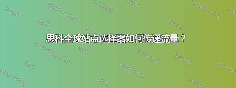 思科全球站点选择器如何传递流量？