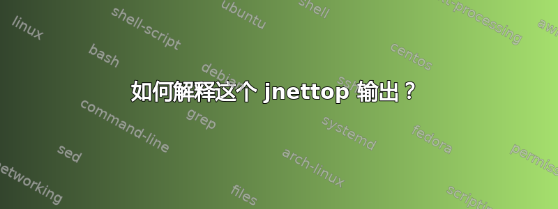 如何解释这个 jnettop 输出？