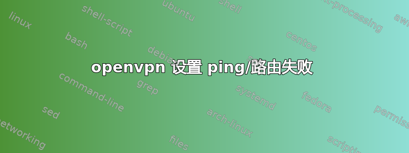 openvpn 设置 ping/路由失败