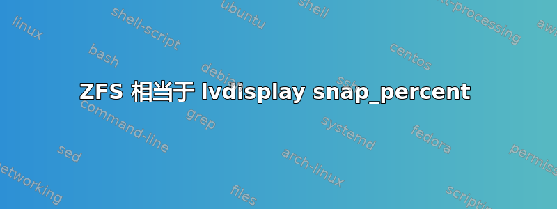 ZFS 相当于 lvdisplay snap_percent