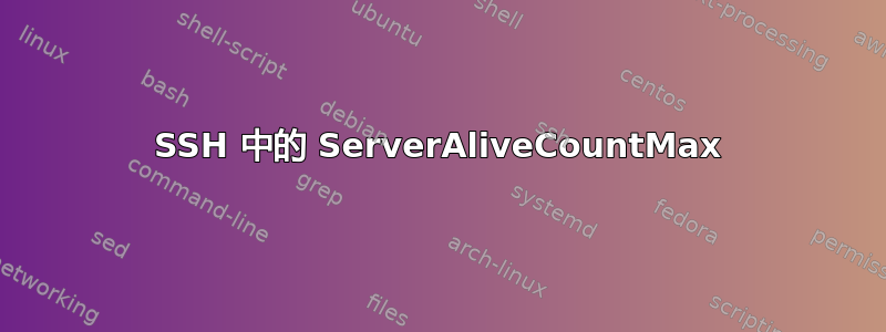 SSH 中的 ServerAliveCountMax