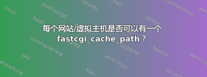 每个网站/虚拟主机是否可以有一个 fastcgi_cache_path？