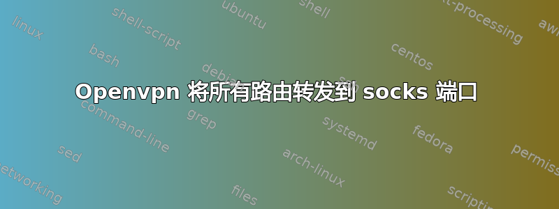 Openvpn 将所有路由转发到 socks 端口