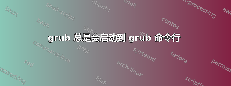 grub 总是会启动到 grub 命令行