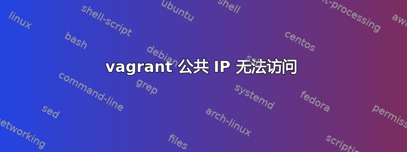 vagrant 公共 IP 无法访问