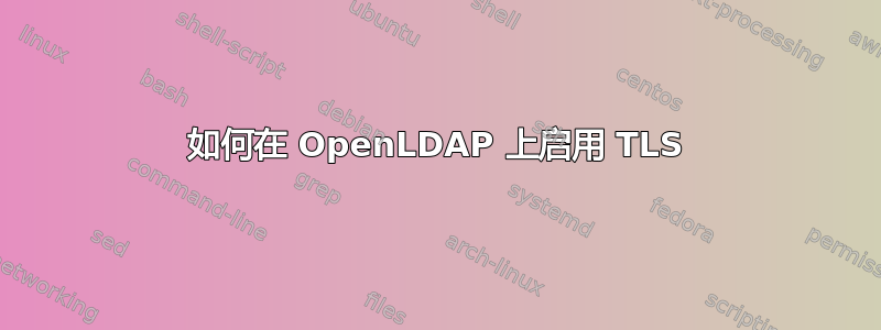 如何在 OpenLDAP 上启用 TLS