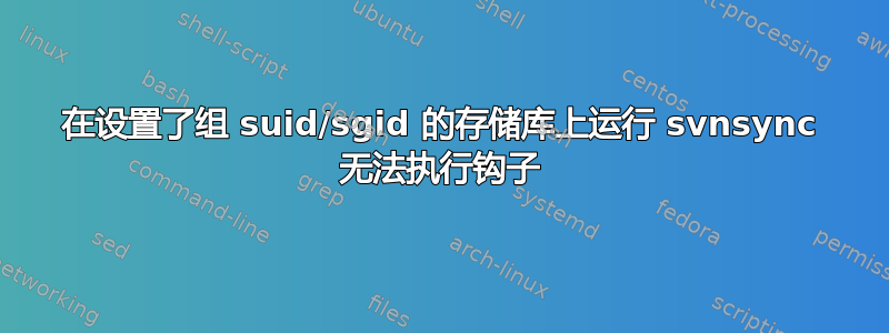 在设置了组 suid/sgid 的存储库上运行 svnsync 无法执行钩子