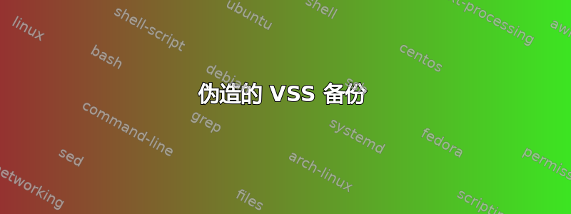 伪造的 VSS 备份