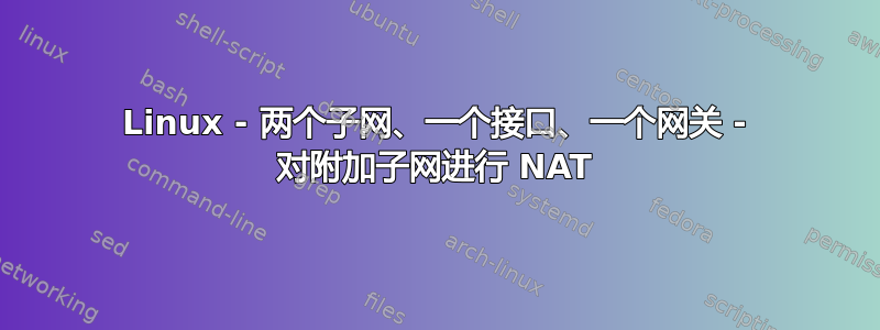 Linux - 两个子网、一个接口、一个网关 - 对附加子网进行 NAT