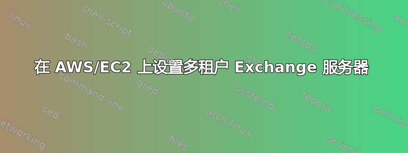 在 AWS/EC2 上设置多租户 Exchange 服务器