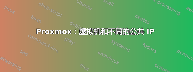 Proxmox：虚拟机和不同的公共 IP