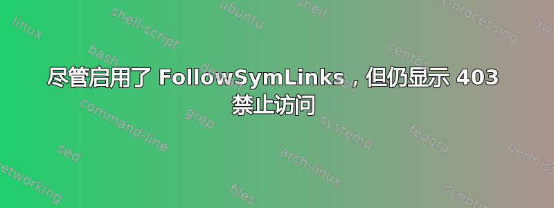 尽管启用了 FollowSymLinks，但仍显示 403 禁止访问