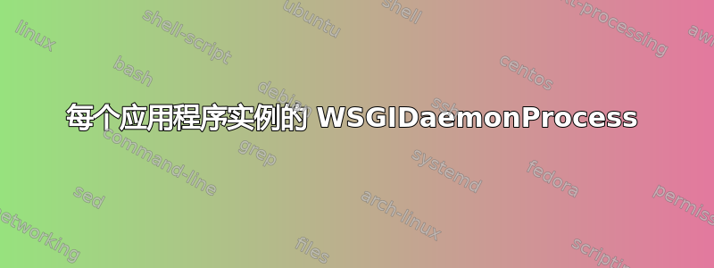 每个应用程序实例的 WSGIDaemonProcess