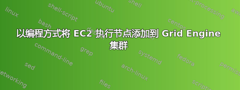 以编程方式将 EC2 执行节点添加到 Grid Engine 集群