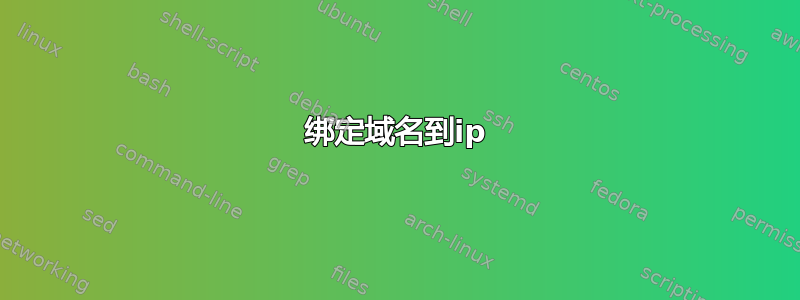 绑定域名到ip