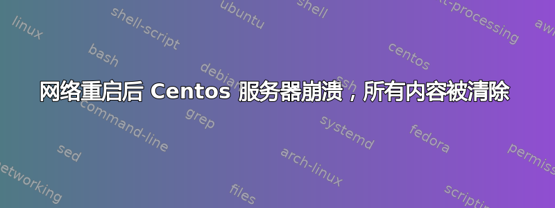 网络重启后 Centos 服务器崩溃，所有内容被清除