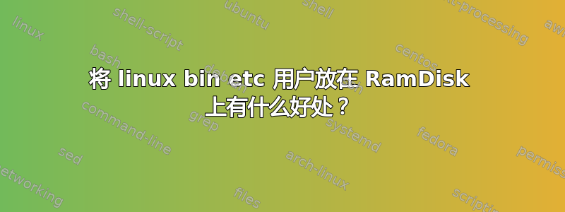 将 linux bin etc 用户放在 RamDisk 上有什么好处？