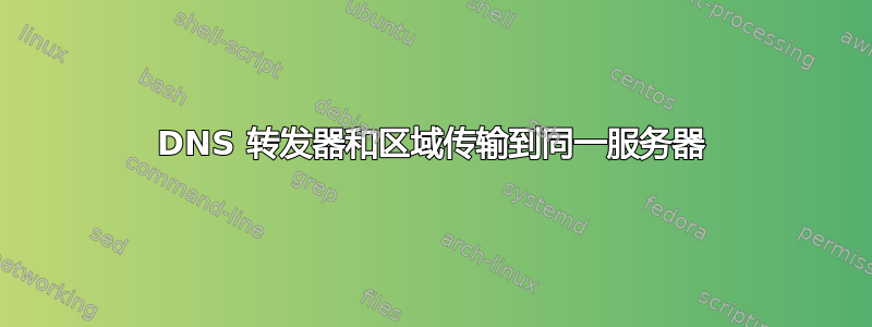 DNS 转发器和区域传输到同一服务器