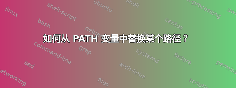 如何从 PATH 变量中替换某个路径？