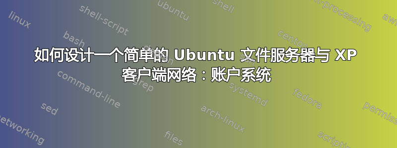 如何设计一个简单的 Ubuntu 文件服务器与 XP 客户端网络：账户系统