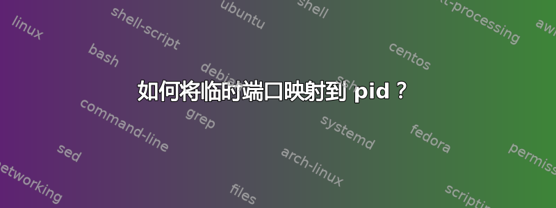 如何将临时端口映射到 pid？