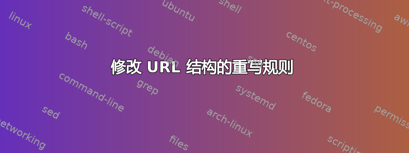 修改 URL 结构的重写规则