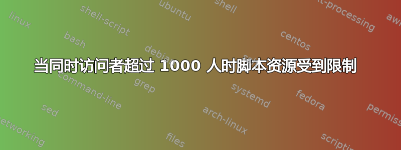 当同时访问者超过 1000 人时脚本资源受到限制 