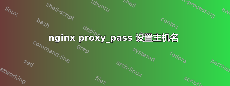 nginx proxy_pass 设置主机名