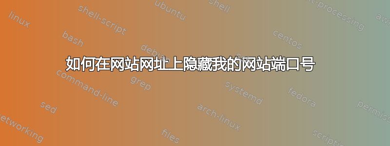 如何在网站网址上隐藏我的网站端口号 