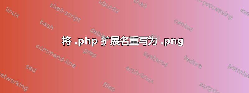 将 .php 扩展名重写为 .png