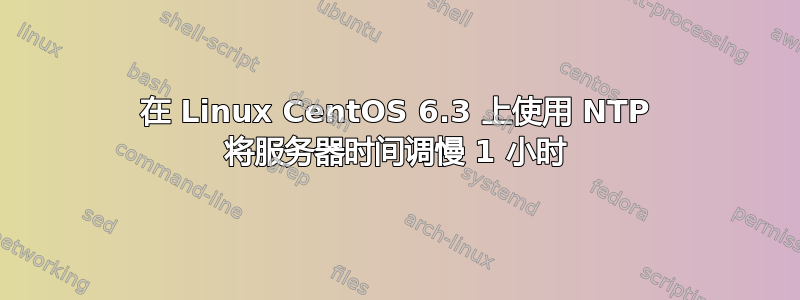 在 Linux CentOS 6.3 上使用 NTP 将服务器时间调慢 1 小时