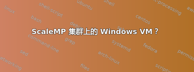 ScaleMP 集群上的 Windows VM？