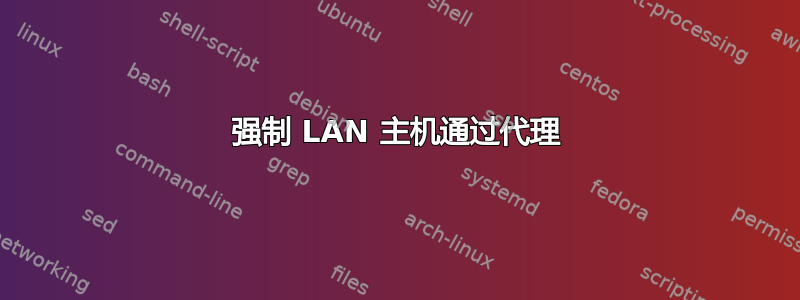 强制 LAN 主机通过代理