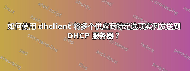 如何使用 dhclient 将多个供应商特定选项实例发送到 DHCP 服务器？