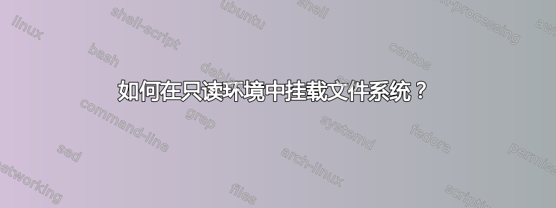 如何在只读环境中挂载文件系统？