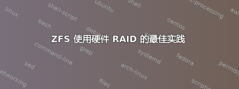 ZFS 使用硬件 RAID 的最佳实践