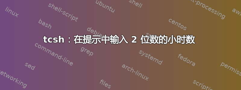 tcsh：在提示中输入 2 位数的小时数