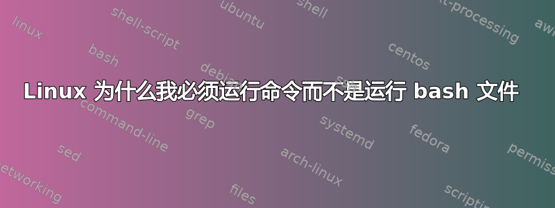 Linux 为什么我必须运行命令而不是运行 bash 文件 