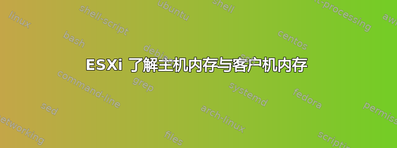 ESXi 了解主机内存与客户机内存