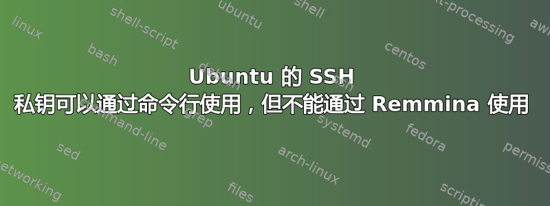 Ubuntu 的 SSH 私钥可以通过命令行使用，但不能通过 Remmina 使用