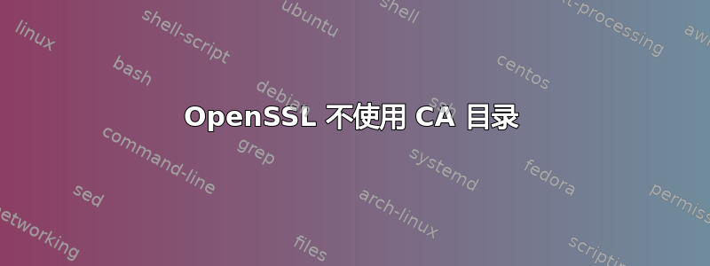 OpenSSL 不使用 CA 目录