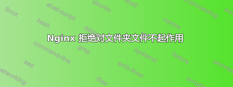 Nginx 拒绝对文件夹文件不起作用