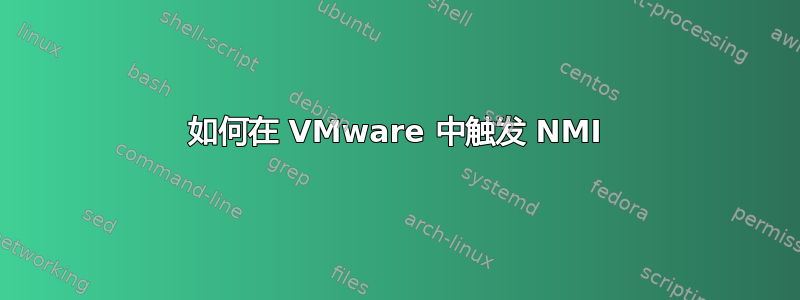 如何在 VMware 中触发 NMI