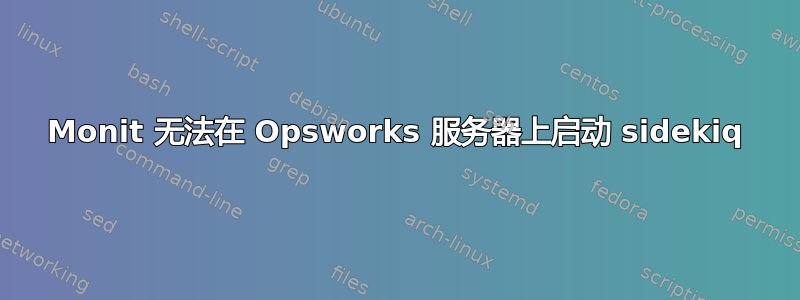 Monit 无法在 Opsworks 服务器上启动 sidekiq