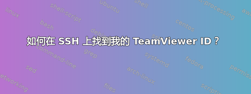 如何在 SSH 上找到我的 TeamViewer ID？