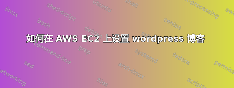 如何在 AWS EC2 上设置 wordpress 博客