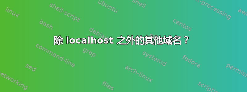 除 localhost 之外的其他域名？