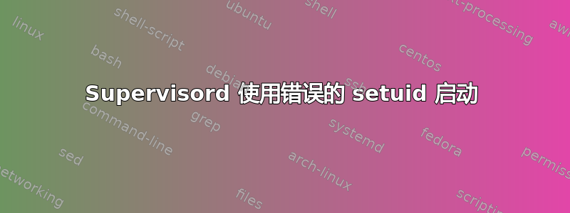 Supervisord 使用错误的 setuid 启动