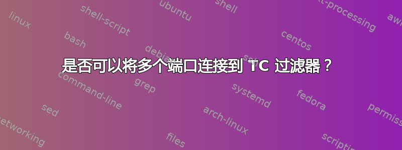 是否可以将多个端口连接到 TC 过滤器？