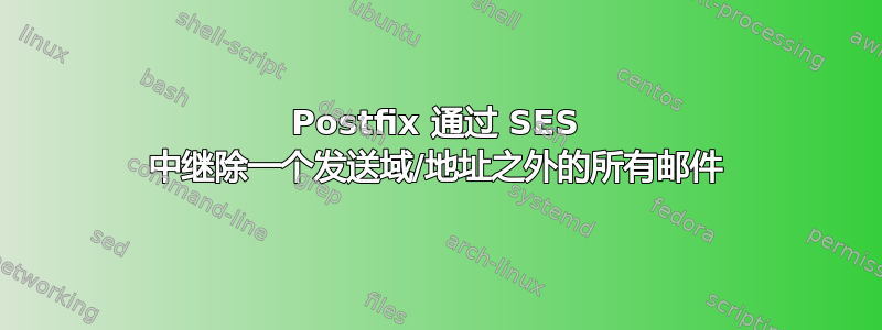 Postfix 通过 SES 中继除一个发送域/地址之外的所有邮件